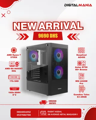 PC Gamer Ryzen 7 5700X + RX 6650XT